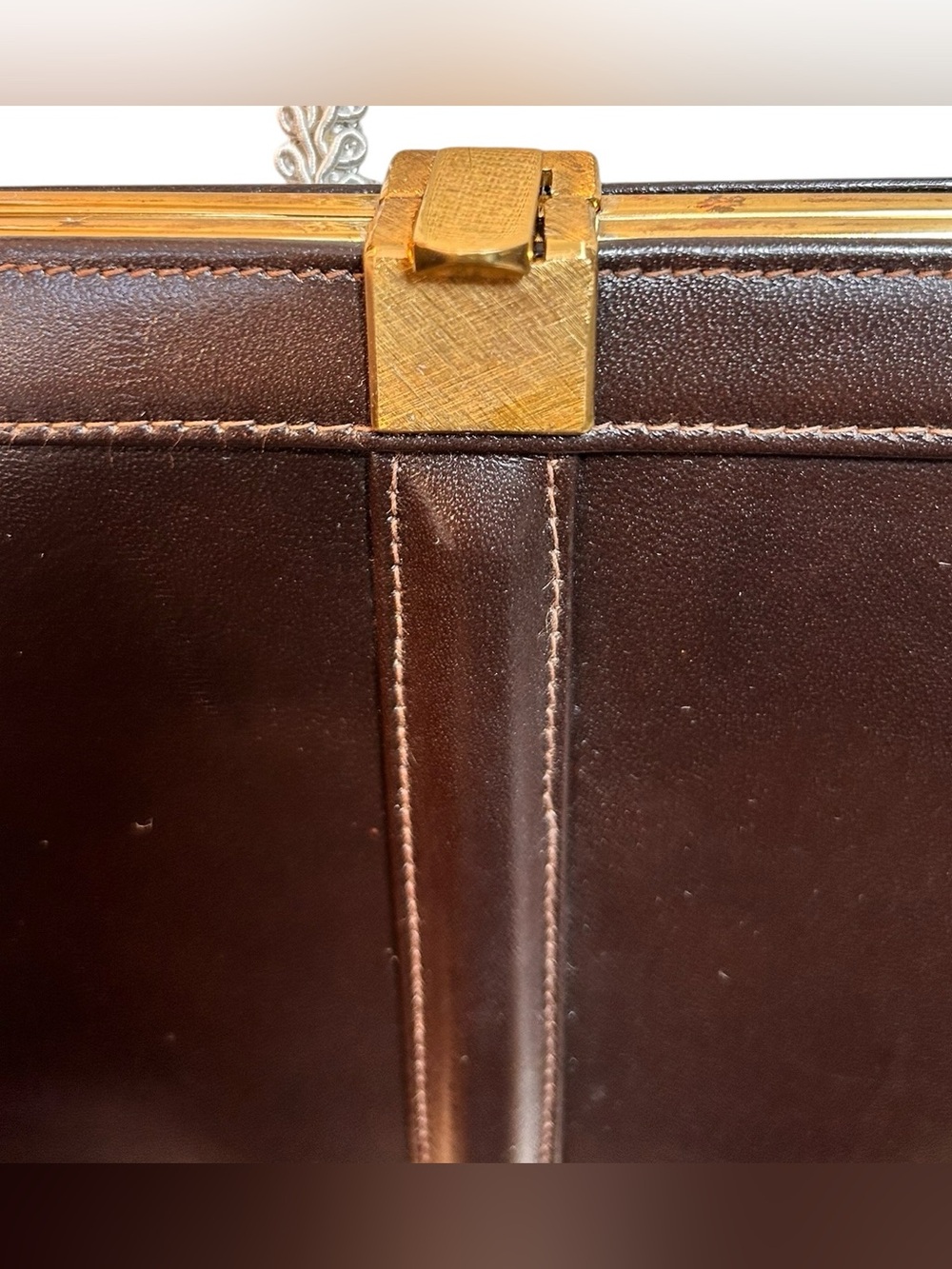 Vintage Browns Genuine Leather Shoulder Bag Made in Belgium Minimalist Slim Chic - Picture 5 of 12